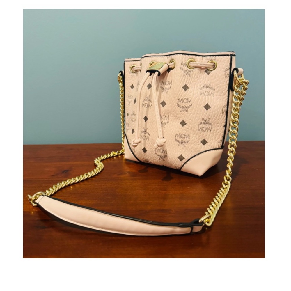 (NWOT) MCM Crossbody Bucket Purse - Pink - Picture 10 of 14